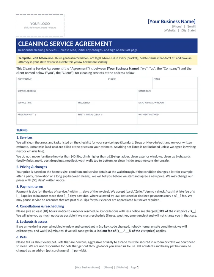 Service Agreement