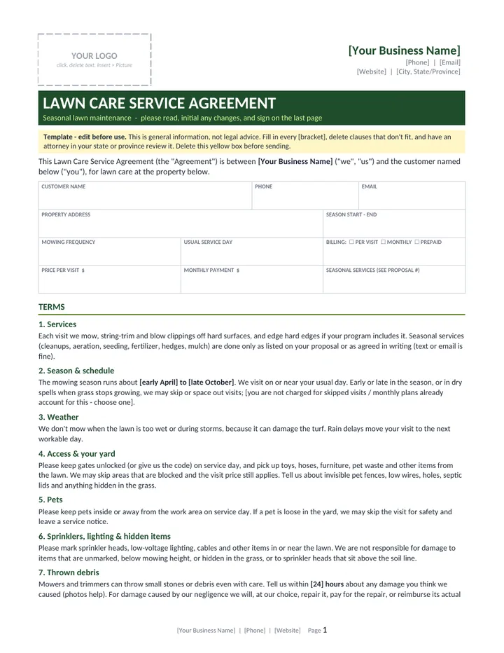 Service Agreement